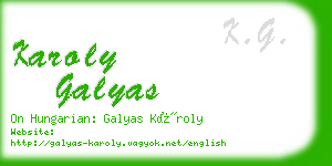 karoly galyas business card